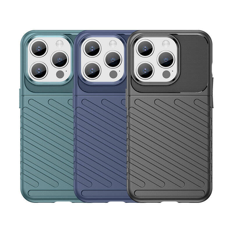 Pancerne etui iPhone 15 Pro Thunder Case - niebieskie