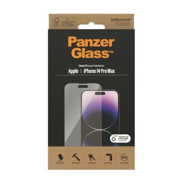 PanzerGlass Classic Fit iPhone 14 Pro Max 6,7" Screen Protection Antibacterial 2770