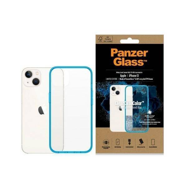 PanzerGlass ClearCase iPhone 13 / 14 / 15 6.1" Antibacterial Military grade Bondi Blue 0331