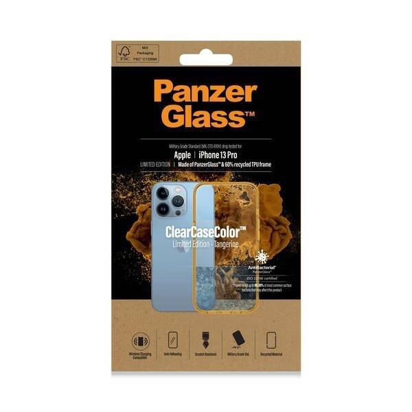 PanzerGlass ClearCase iPhone 13 Pro 6.1" Antibacterial Military grade Tangerine 0338