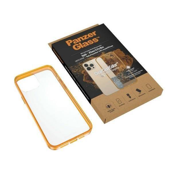 PanzerGlass ClearCase iPhone 13 Pro Max 6.7" Antibacterial Military grade Tangerine 0343