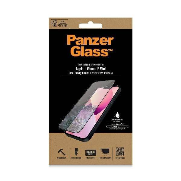 PanzerGlass E2E Microfracture iPhone 13 Mini 5,4" Case Friendly AntiBacterial czarny/black Pro2744