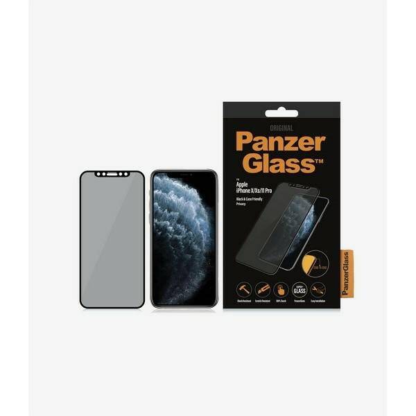 PanzerGlass E2E Super+ iPhone X/XS /11 Pro Case Friendly Privacy czarny/black