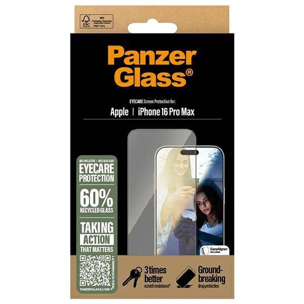 PanzerGlass EyeCare Screen Protector iPhone 16 Pro Max 6.9" Ultra-Wide Fit 2868