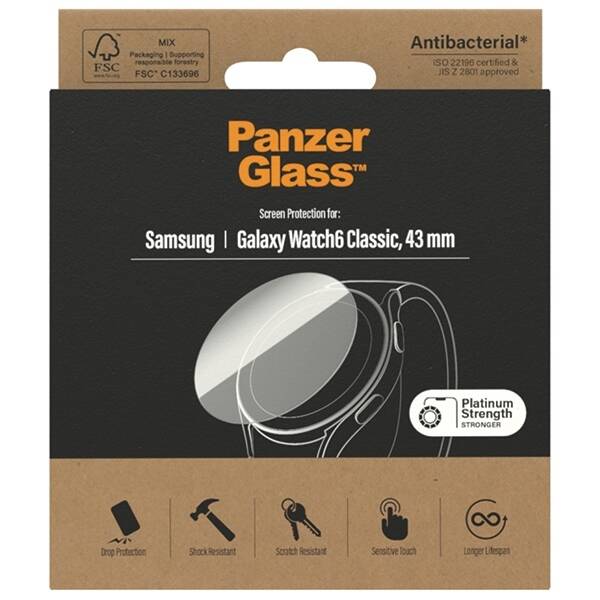 PanzerGlass Galaxy Watch6 Classic 43mm Screen Protection Antibacterial 3685