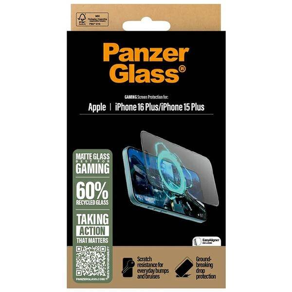 PanzerGlass Gaming Screen Protector iPhone 16 Plus / 15 Plus 6.7" Ultra-Wide Fit 2859