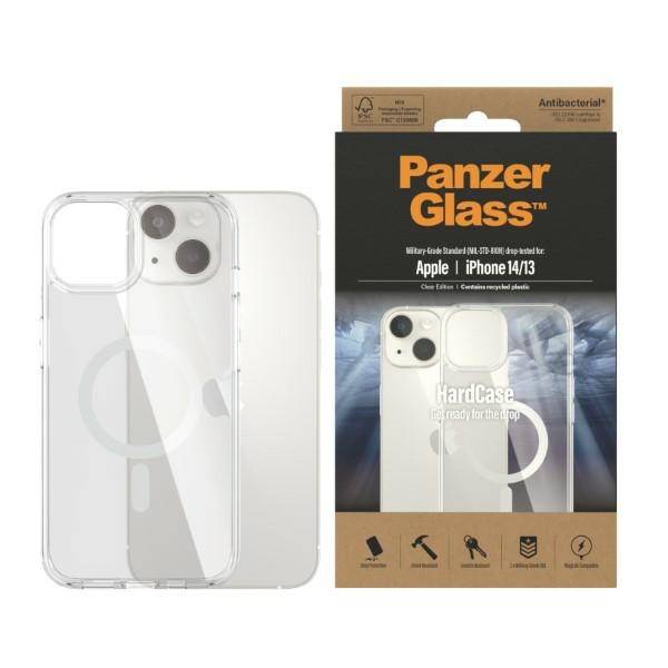 PanzerGlass HardCase iPhone 14 6,1" MagSafe Antibacterial Military grade transparent 0409