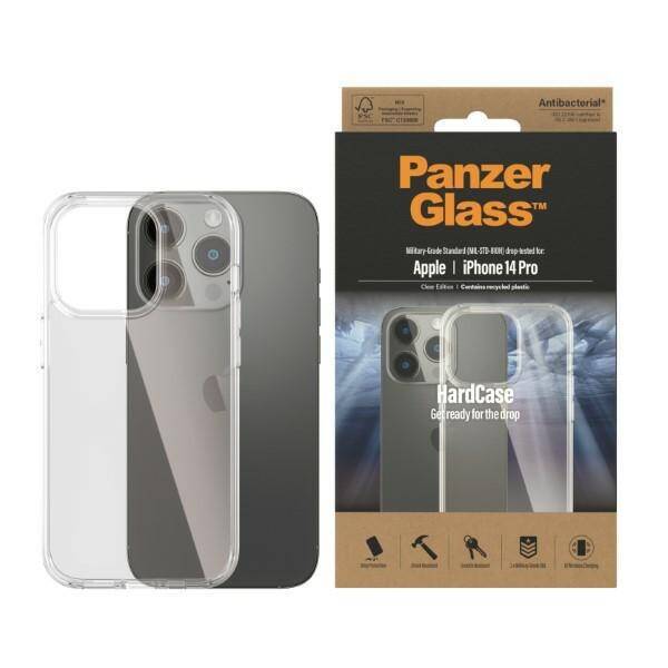 PanzerGlass HardCase iPhone 14 Pro 6,1" Antibacterial Military grade transparent 0402