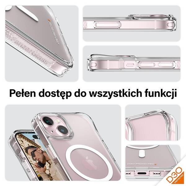 PanzerGlass HardCase iPhone 15 / 14 / 13 6.1" D3O MagSafe 3xMilitary grade transparent 1180