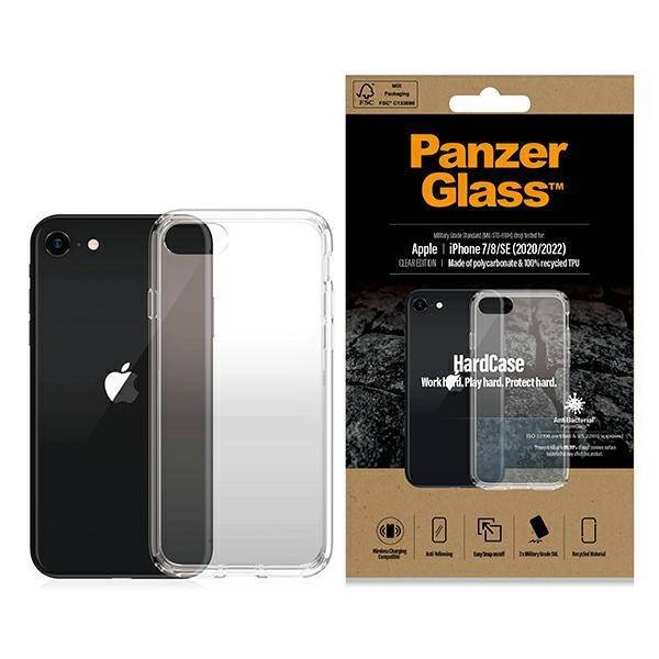 PanzerGlass HardCase iPhone SE 2022 / SE 2020 / 7 / 8 Antibacterial Military grade Tangerine transparent 0377