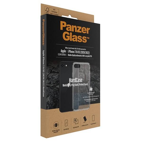 PanzerGlass HardCase iPhone SE 2022 / SE 2020 / 7 / 8 Antibacterial Military grade Tangerine transparent 0377