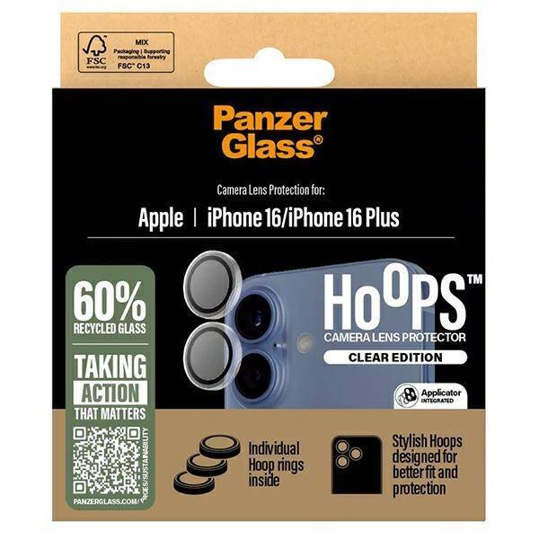 PanzerGlass Hoops Lens Protector iPhone   16 6.1" / 16 Plus 6.7" Transparent 1285