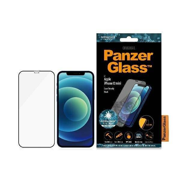 PanzerGlass Pro E2E Super+ iPhone 12 Mini Case Friendly AntiBacterial MicroFracture czarny/black