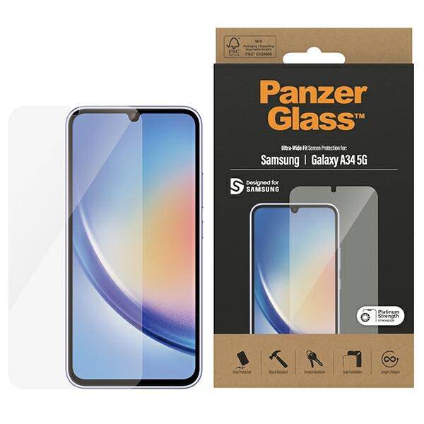 PanzerGlass Ultra-Wide Fit Sam A34 5G A346 Screen Protection 7327