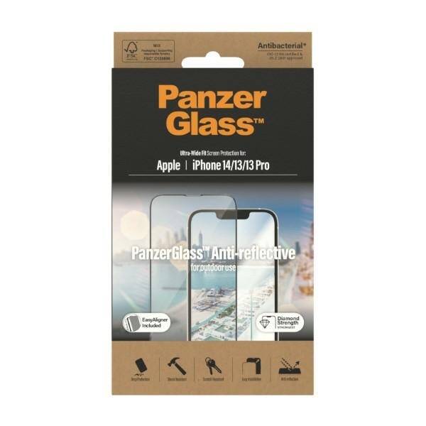 PanzerGlass Ultra-Wide Fit iPhone 14 / 13 Pro / 13 6,1" Screen Protection Anti-reflective Antibacterial Easy Aligner Included 2787