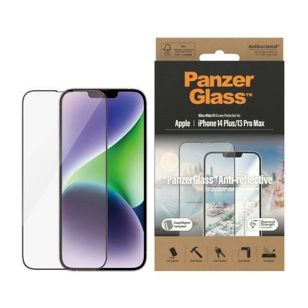 PanzerGlass Ultra-Wide Fit iPhone 14 Plus / 13 Pro Max 6,7" Screen Protection Anti-reflective Antibacterial Easy Aligner Included 2789