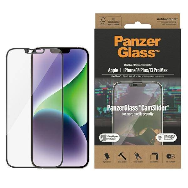 PanzerGlass Ultra-Wide Fit iPhone 14 Plus / 13 Pro Max 6,7" Screen Protection CamSlider Antibacterial Easy Aligner Included 2797