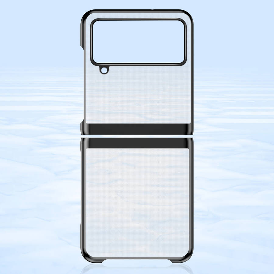 Plating Case hard case pokrowiec etui z metaliczną ramką Samsung Galaxy Z Flip 3 czarny