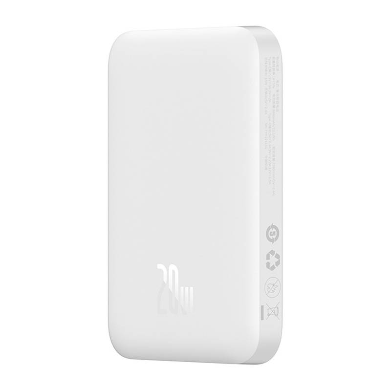 Powerbank magnetyczny Baseus Magnetic Mini, 6000mAh 20W MagSafe (biały)