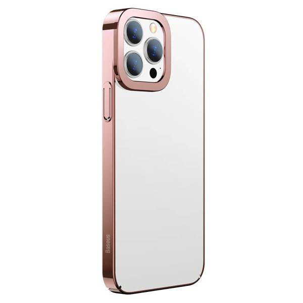 Przeźroczyste Etui Baseus Glitter do iPhone 13 Pro Max (różowe)