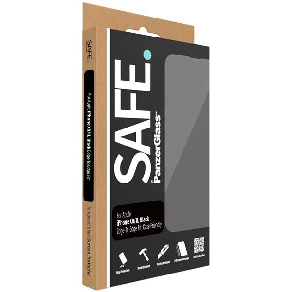 SAFE by PanzerGlass iPhone 11 / Xr Screen Protection Edge-to-Edge czarny/black SAFE95005