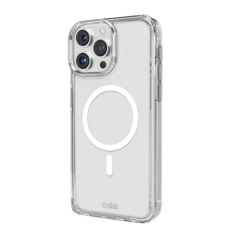 SBS Rigid transparent case compatible with MagSafe charging for iPhone 15 Pro Max