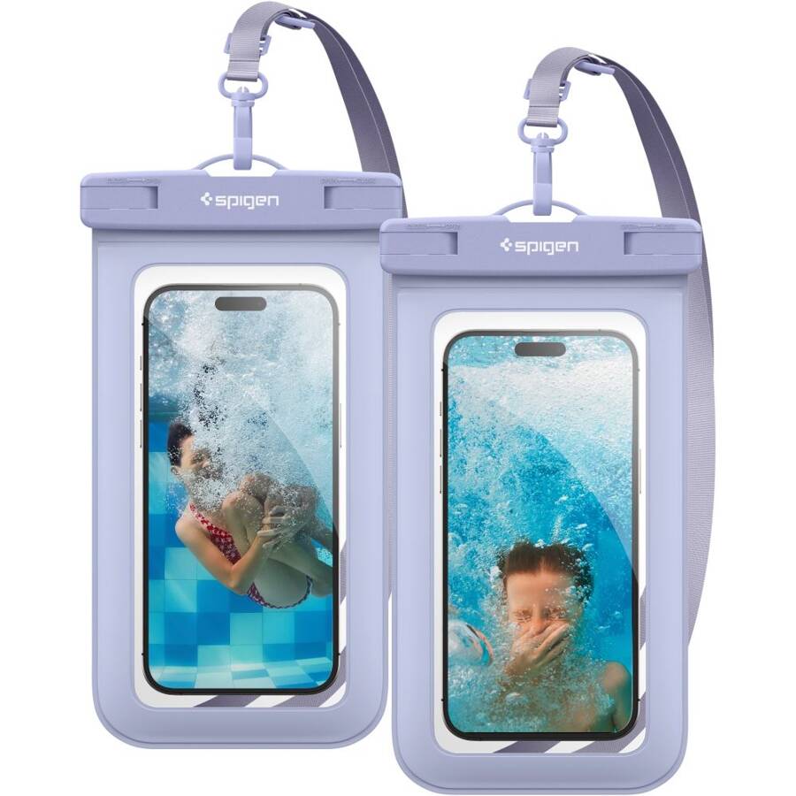 SPIGEN A601 UNIVERSAL WATERPROOF CASE 2-PACK AQUA BLUE