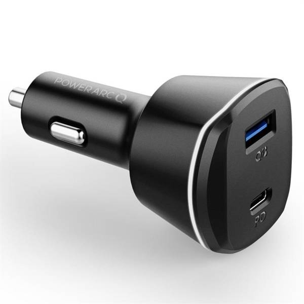 SPIGEN PC1800 POWERARC 2-PORT CAR CHARGER PD30W/QC.3.0 BLACK