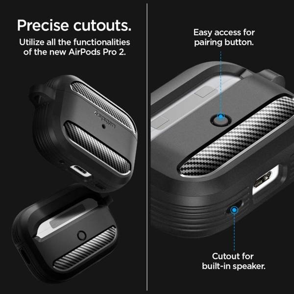 SPIGEN RUGGED ARMOR APPLE AIRPODS PRO 1 / 2 MATTE BLACK