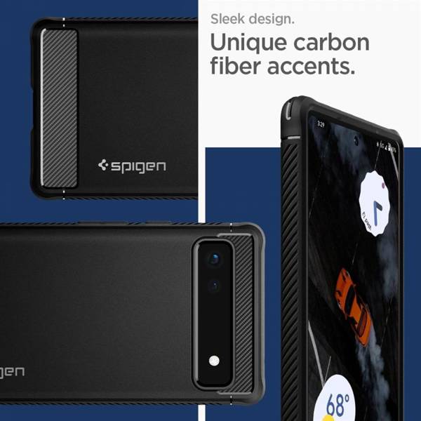 SPIGEN RUGGED ARMOR GOOGLE PIXEL 6A MATTE BLACK