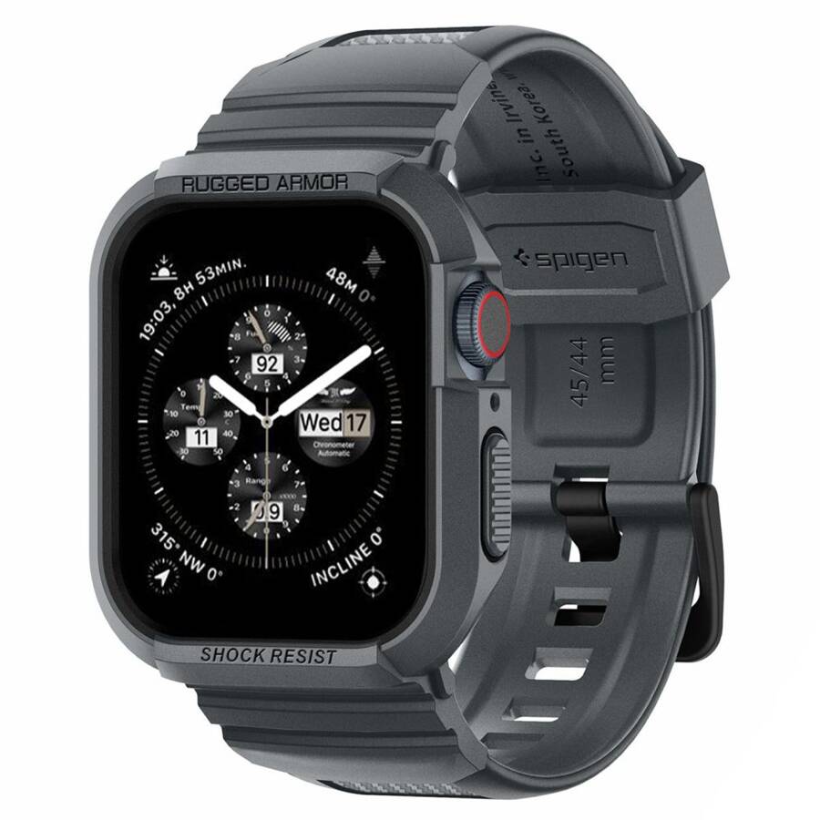 SPIGEN RUGGED ARMOR ”PRO” APPLE WATCH 4 / 5 / 6 / 7 / 8 / 9 / SE (44 / 45 MM) DARK GREY