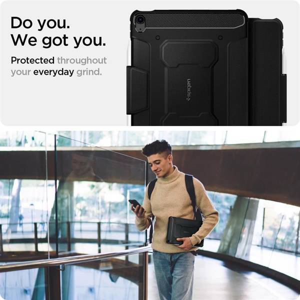 SPIGEN RUGGED ARMOR ”PRO” IPAD AIR 10.9 4 / 5 / 2020-2022 / 11 6 / 2024 BLACK