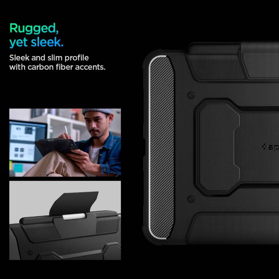 SPIGEN RUGGED ARMOR ”PRO” IPAD PRO 11 5 / 2024 BLACK