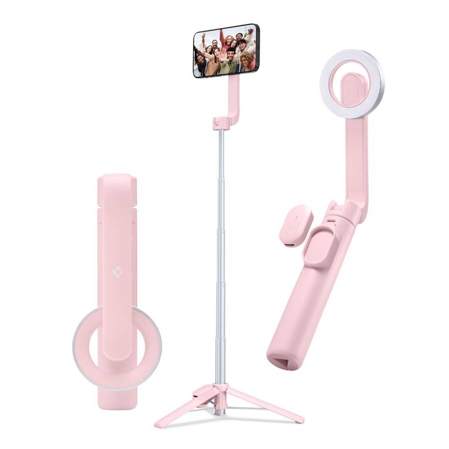 SPIGEN S570W MAGSAFE BLUETOOTH SELFIE STICK TRIPOD MISTY ROSE