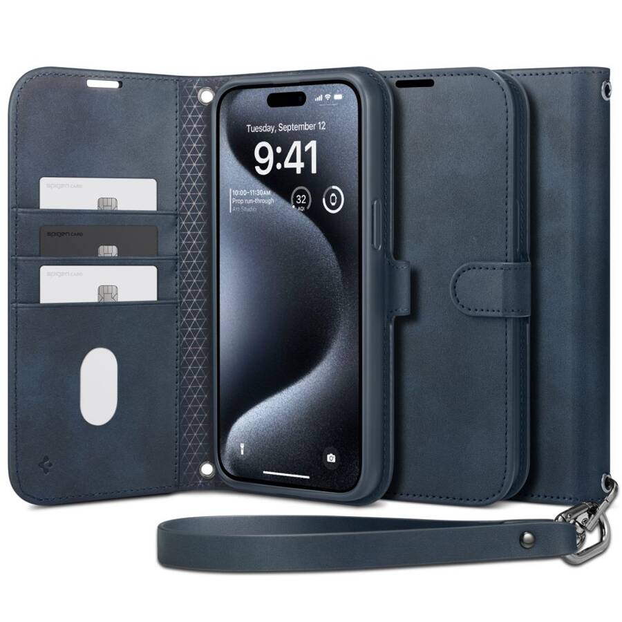 SPIGEN WALLET ”S” PRO IPHONE 15 PRO NAVY