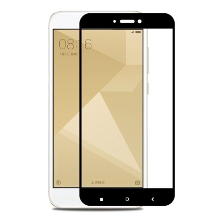 SZKŁO HARTOWANE 3D CAŁY EKRAN XIAOMI REDMI 4X CZARNE ŻELOWA RAMKA