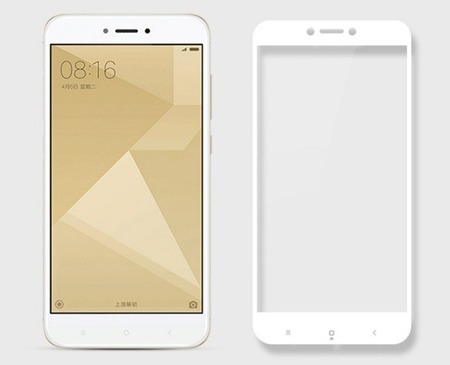 SZKŁO HARTOWANE 3D XIAOMI REDMI 5A BIAŁE ŻELOWA RAMKA