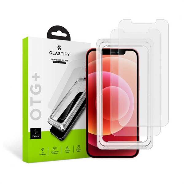 SZKŁO HARTOWANE GLASTIFY OTG+ 2-PACK IPHONE 12 / 12 PRO