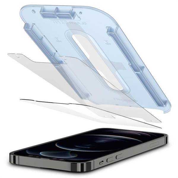 SZKŁO HARTOWANE SPIGEN GLAS.TR ”EZ FIT” 2-PACK IPHONE 12 / 12 PRO