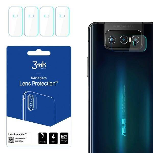 SZKŁO HYBRYDOWE 3MK FLEXIBLE GLASS LENS ASUS ZENFONE 7 NA APARAT 4 SZT.