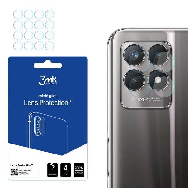 SZKŁO HYBRYDOWE 3MK FLEXIBLE GLASS LENS PROTECT REALME 8i NA APARAT 4 SZT.