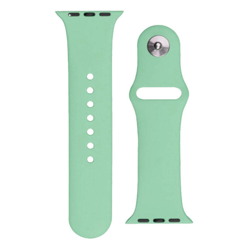 Silicone Strap APS silikonowa opaska do Watch 9 / 8 / 7 / 6 / 5 / 4 / 3 / 2 / SE (41 / 40 / 38mm) pasek bransoleta do zegarka jasnozielony