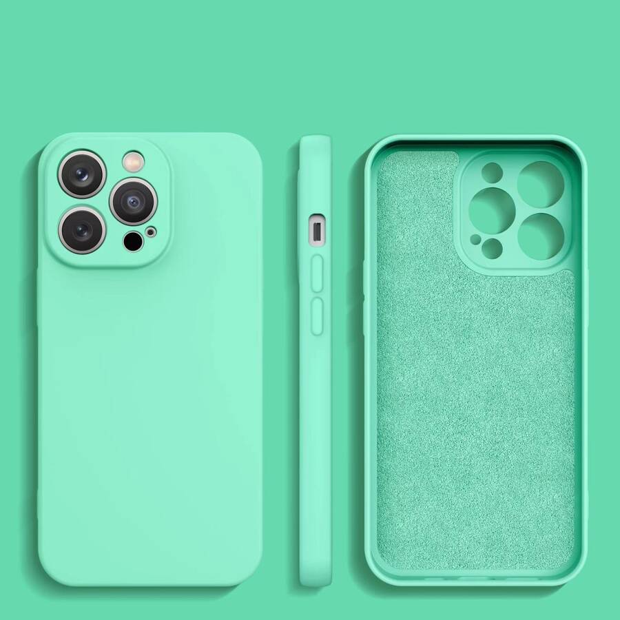 Silicone case etui Samsung Galaxy A54 5G silikonowy pokrowiec miętowozielone