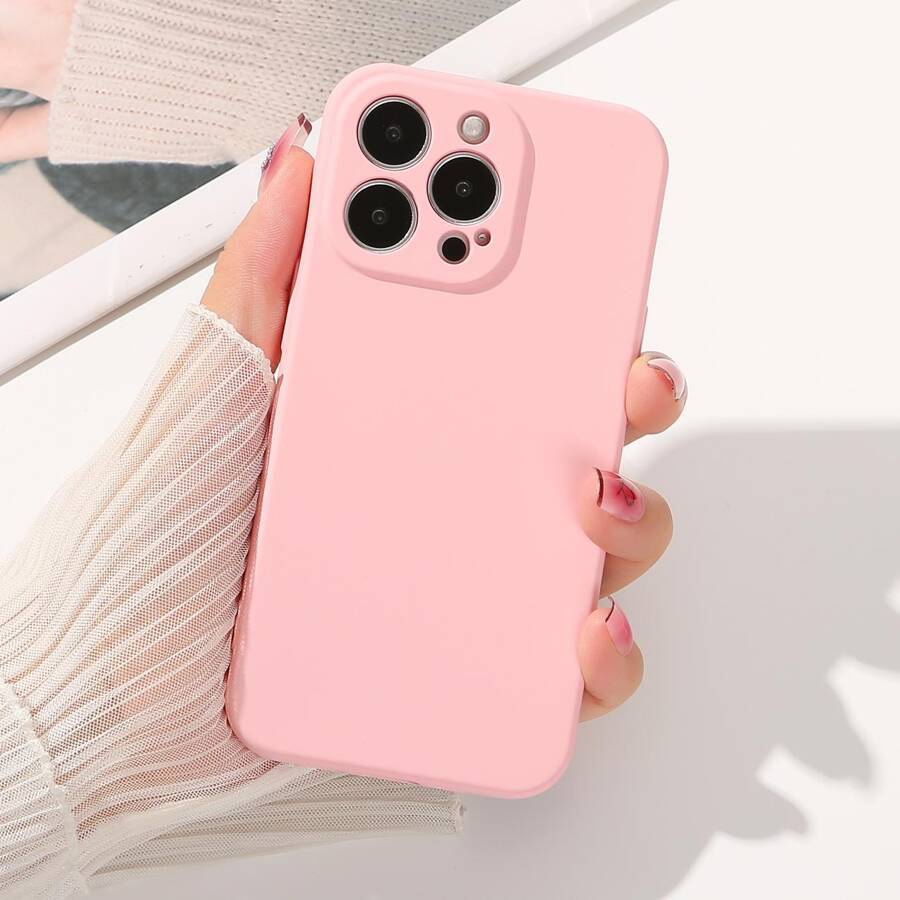 Silicone case etui iPhone 14 Plus silikonowy pokrowiec beżowe