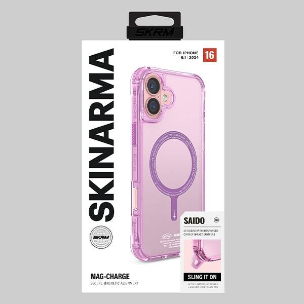 Skinarma etui Saido iPhone 16 6.1"        Magnetic Charging różowy/pink