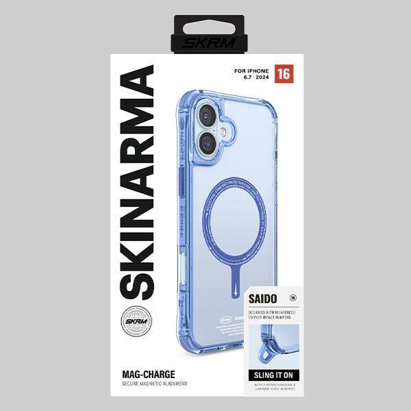 Skinarma etui Saido iPhone 16 Plus 6.7"   Magnetic Charging niebieski/blue