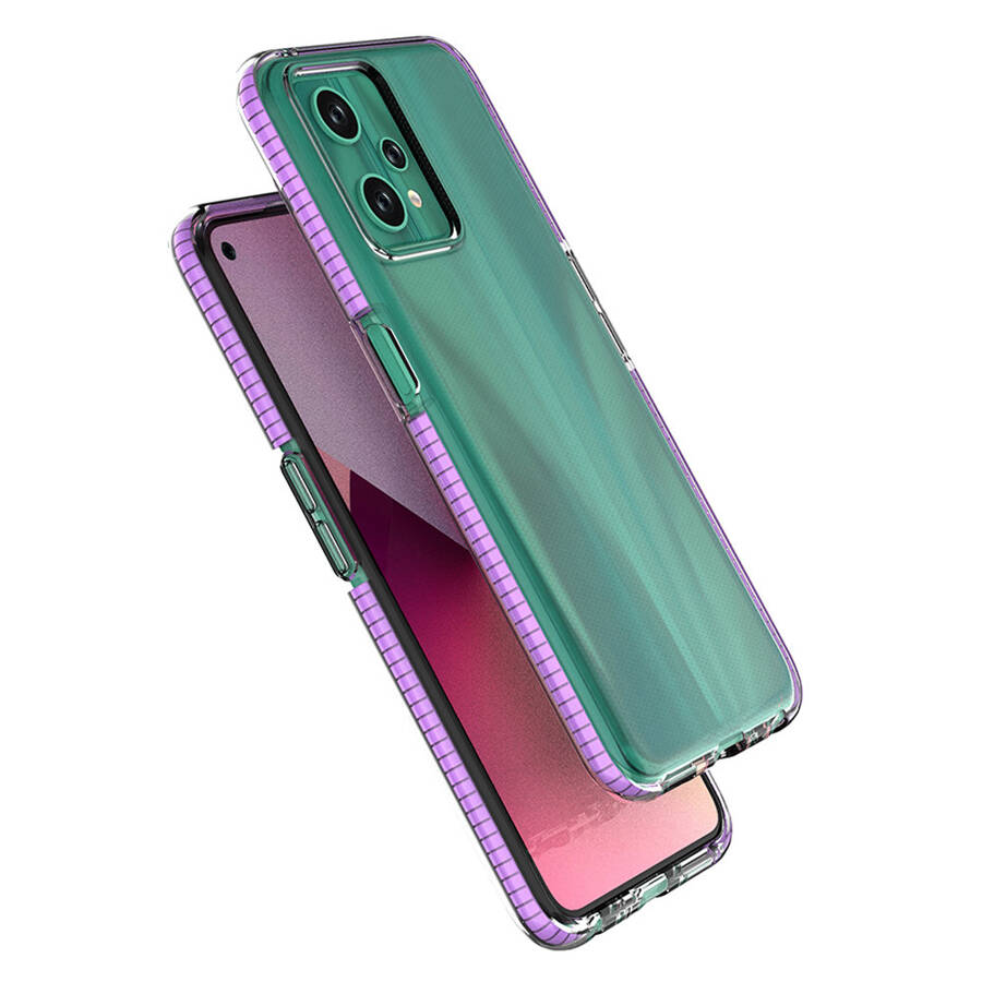 Spring Case etui Realme 9 Pro silikonowy pokrowiec z ramką jasnoniebieskie