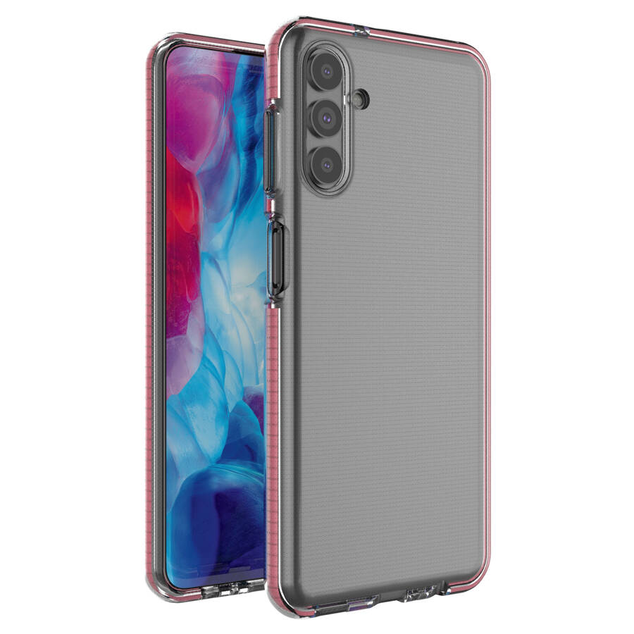 Spring Case pokrowiec żelowe etui z kolorową ramką do Samsung Galaxy A13 5G jasnoróżowy