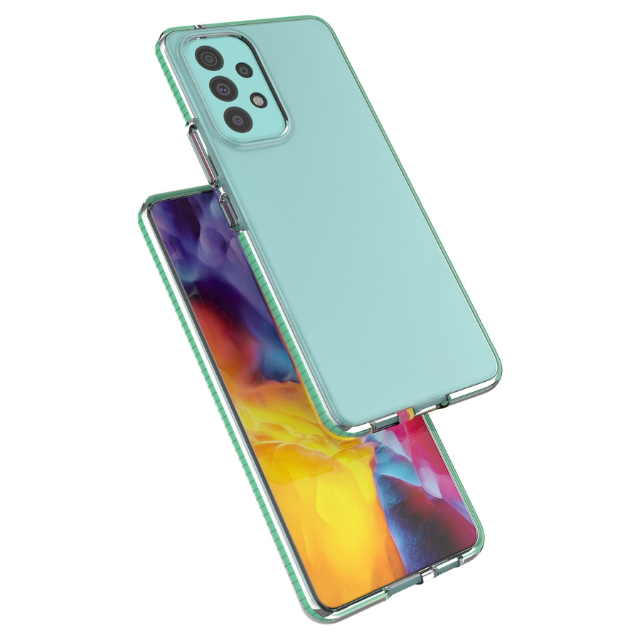 Spring Case pokrowiec żelowe etui z kolorową ramką do Samsung Galaxy A73 ciemnoniebieski