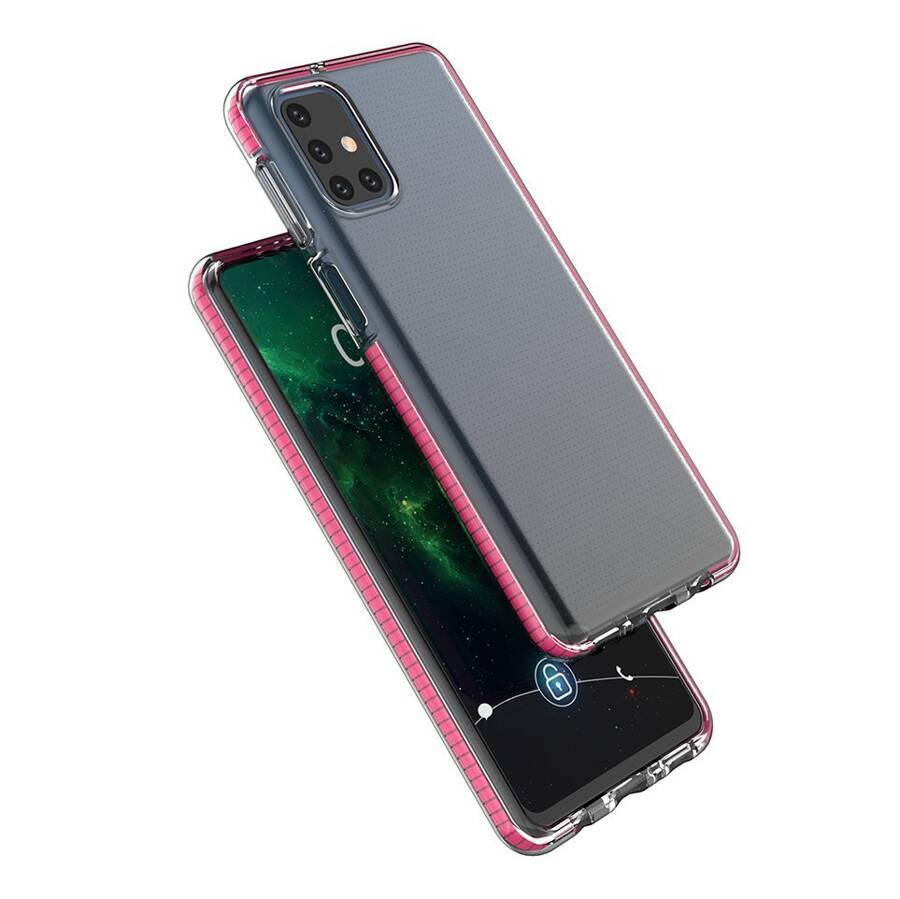 Spring Case pokrowiec żelowe etui z kolorową ramką do Samsung Galaxy M51 czarny